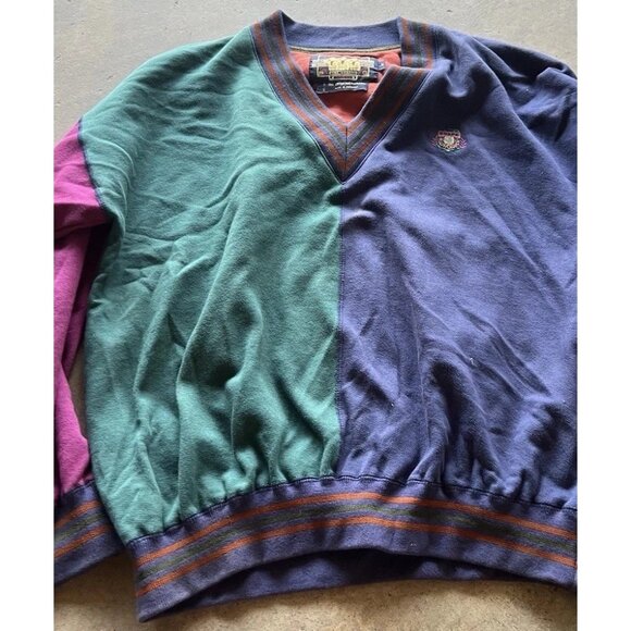 Vintage Ralph Lauren Sweater Mens Sz M Sailor Fair Isle Multicolor Patch Chaps - Picture 2 of 15